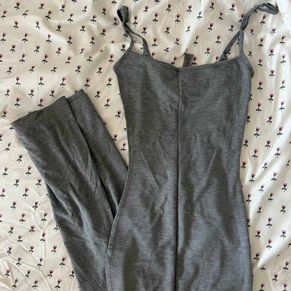 Skims soft lounge maxi dress (gray, xs)